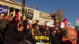 Women March against Trump in London