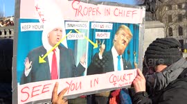 Donald Trump sign at Womans March