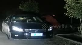 Drivers have stand-off on narrow road leading to serious road rage