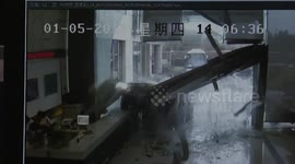 Car crashes into government building in China