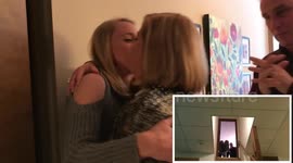 Mum reacts hilariously after daughter overhauls messy basement for Christmas present