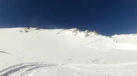 Avalanche Buries Snowboarder.