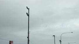 Footage of mysterious cloud ring in the sky above Wollongong, Australia