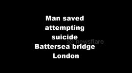 passers by save man attempting to jump into  River Thames