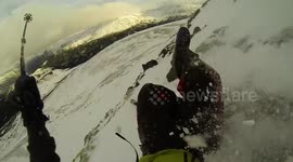 Shocking skiing crash caught on GoPro