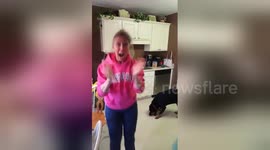 Woman reacts hilariously to finding out she is going to be a grandma