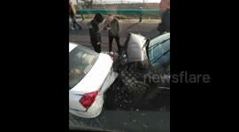 Six-mile traffic caused by pile-up on motorway in eastern China