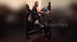 Woman mixes alcohol and a treadmill with inevitable consequences