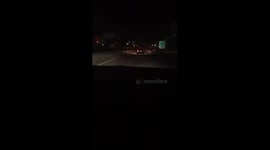 High speed racing on motorway in the Middle East