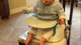 Baby Ivy Bobbing for Snacks