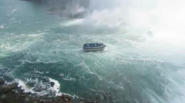 Niagara Falls Extreme Close Up Of Passengers On Maid Of The Mist