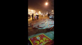 Prepping the fireworks for Chinese new year