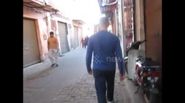 9. Walking through the old town, Marrakech.