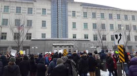 US Embassy protest in Ottawa