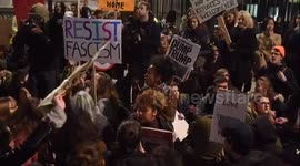 Anti Trump Sit Down Protest Outside No 10 Downing Street