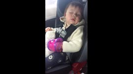 Baby falling asleep