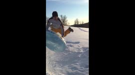Snow Tubing Fail - Slow Motion Crash