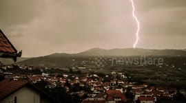 Lightning and thunder in Sarajevo city