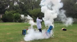 Science teacher builds liquid nitrogen-powered rocket, it explodes in his hands