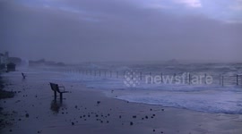 Gales and immense waves  as storm Doris hits the South West