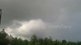 Thunder and thick clouds as storm arrives in Ireland