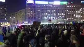Huge protest in Bucharest in front of Govt Building
