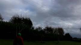 Thunder and thick clouds as storm arrives in Ireland
