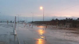 Huge waves in Peniche Portugal