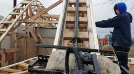 This homemade 'backyard roller coaster' looks awesome