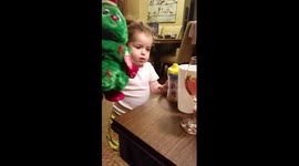 When your 2 year old serves wine to her toys