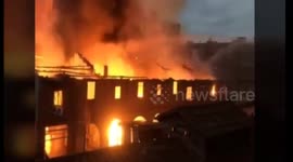 Historic commerce architecture burn down in massive fire