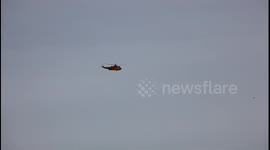 Sea King Helicopter at Filey Coast