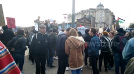 Anti-Trump protest at Bristol City Center