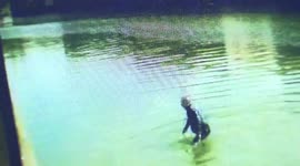 Driver abandons vehicle and jumps into river to escape police