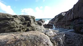 Waves crashing at Copper Mine Point