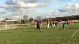 Non-league footballer scores outstanding volley