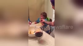Newsflare Edit - Baby knows what he wants.