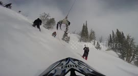 Stranded horse airlifted after being rescued by snowmobilers in Idaho