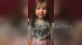 Girl, 3, isn't happy when she finds out she's getting a little brother