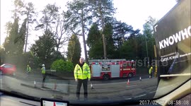 Impatient Drivers Test Police Patience At Car Crash