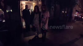 Ashley James attends party in Mayfair