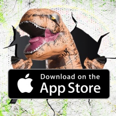newsflare man takes bath in oversized t rex costume