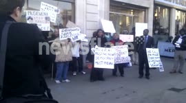 Protesters in Trafalgar Square