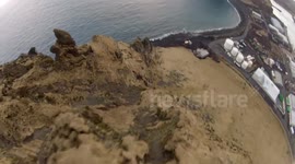 Drone dives down mountain and crashes in Iceland