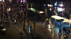 Barcelona, Las ramblas riot 17.01.2014