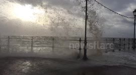 Rough Sea And High Tide