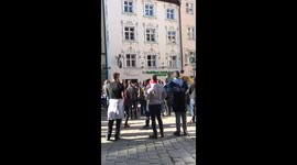 Arsenal fans in Munich 15th of Feb 2017