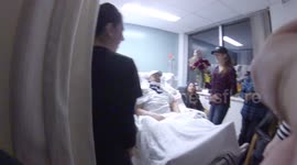 Man proposes to girlfriend from his hospital bed