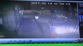 Car forces barrier to enter residential area