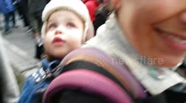 Babywearing my Toddler at the Seattle Women's March -- Protest with your Kids!